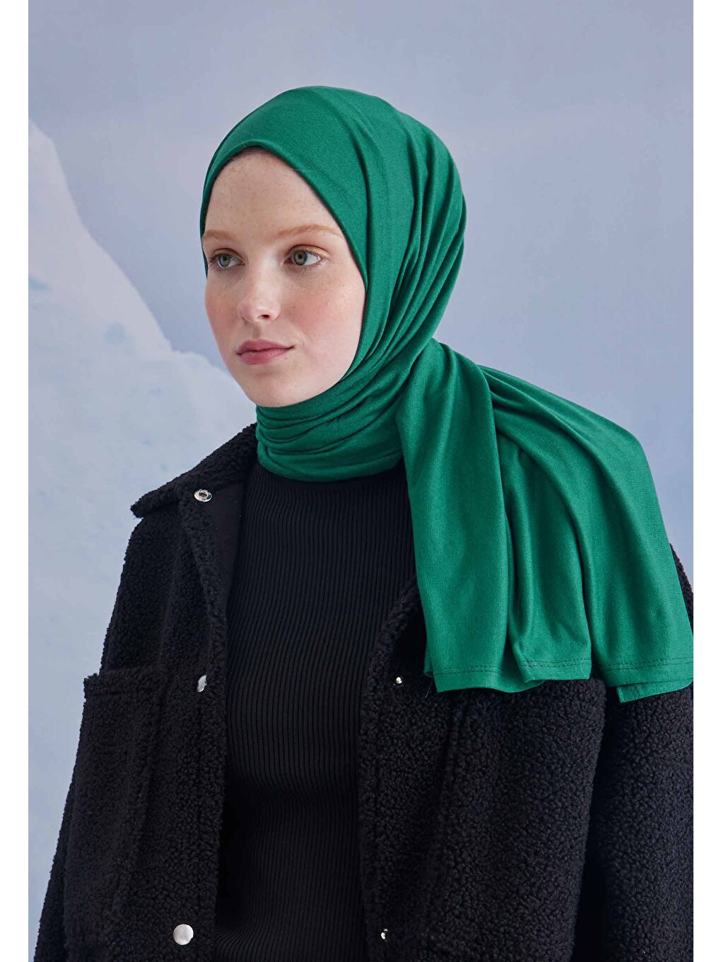 Bej Penye Şal Zümrüt-3