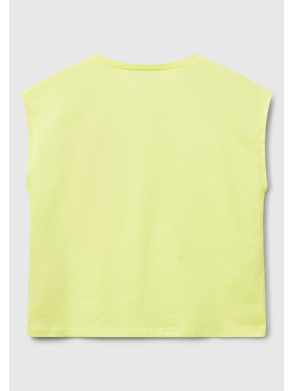 Kız Çocuk Sarı Grafik Baskılı Kısa Kollu T-Shirt-1