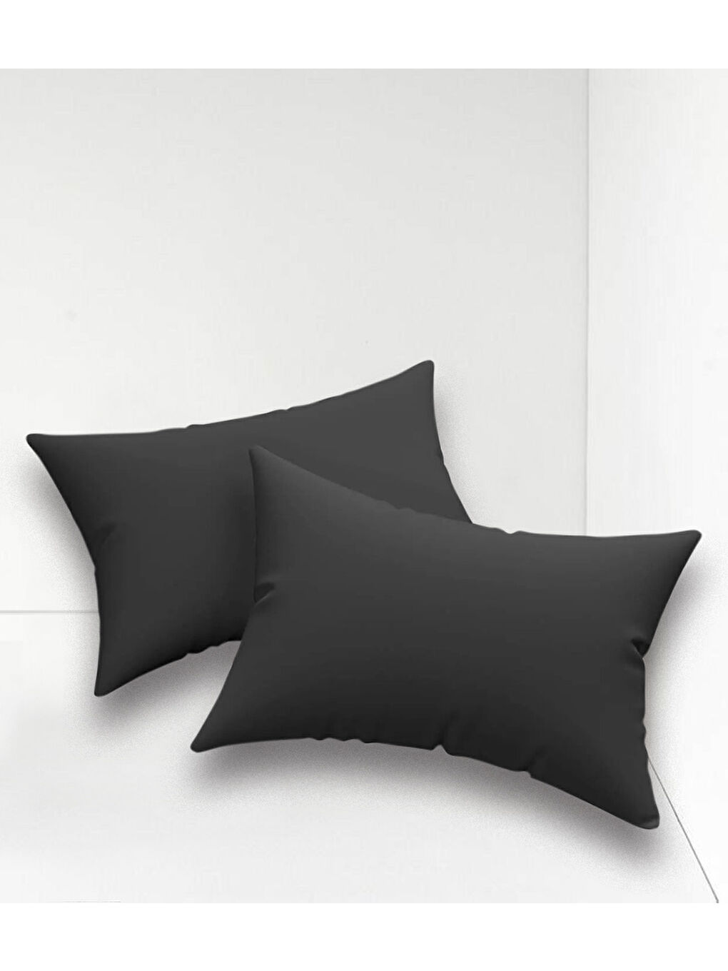 2li Yastık Kılıfı Solid Siyah-1
