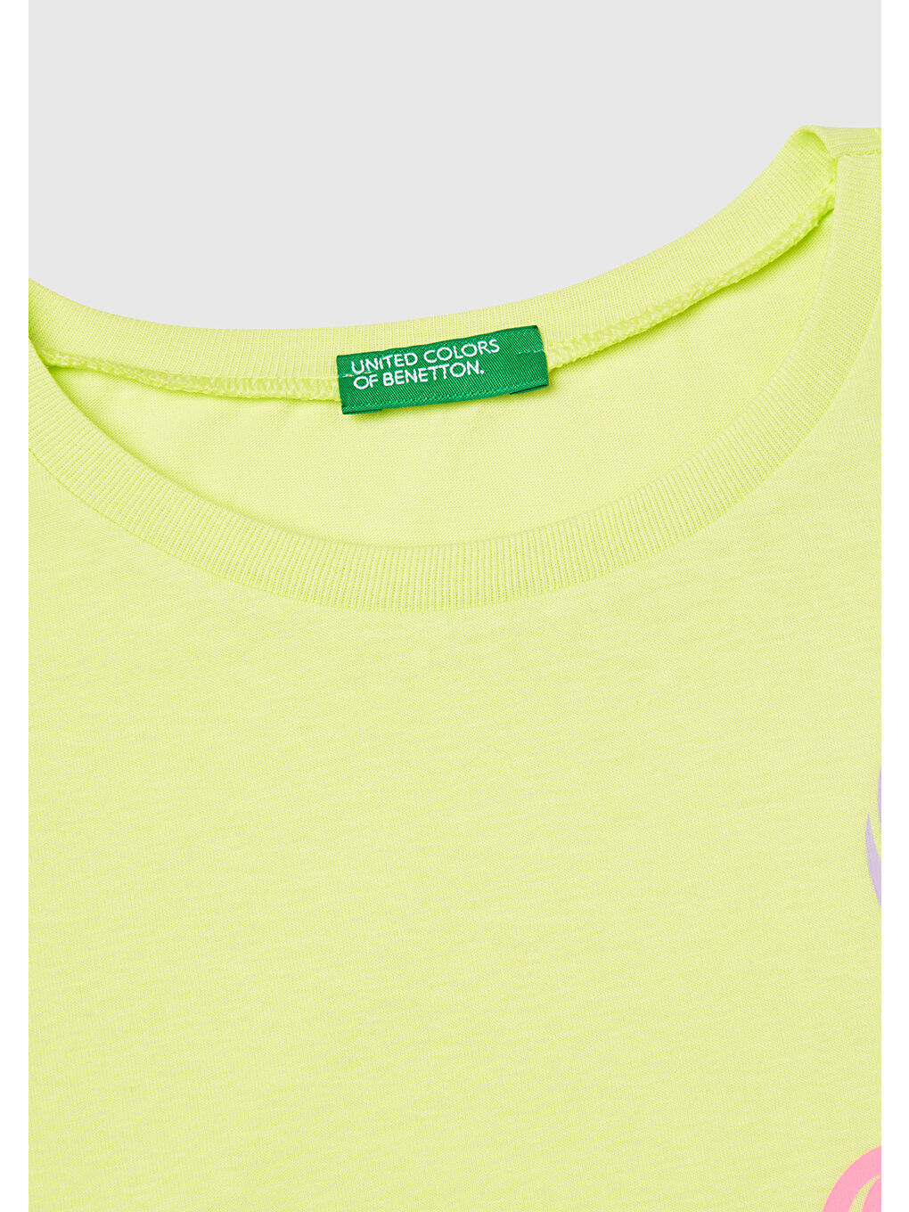 Kız Çocuk Sarı Grafik Baskılı Kısa Kollu T-Shirt-2