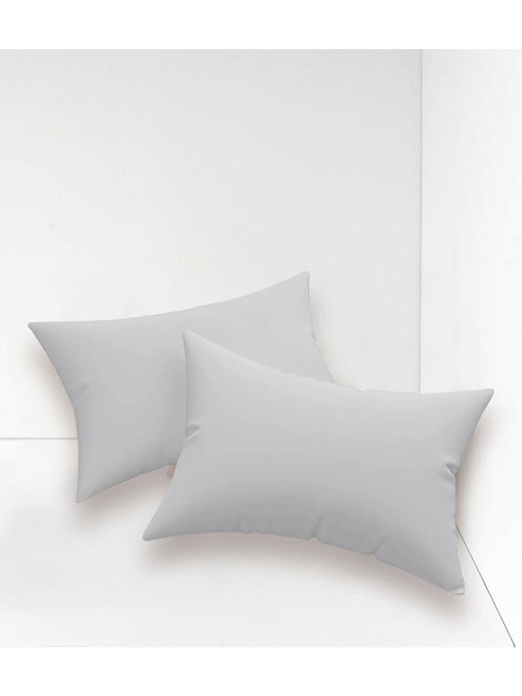 UPSTYLE 2li Yastık Kılıfı Solid Gri - 1