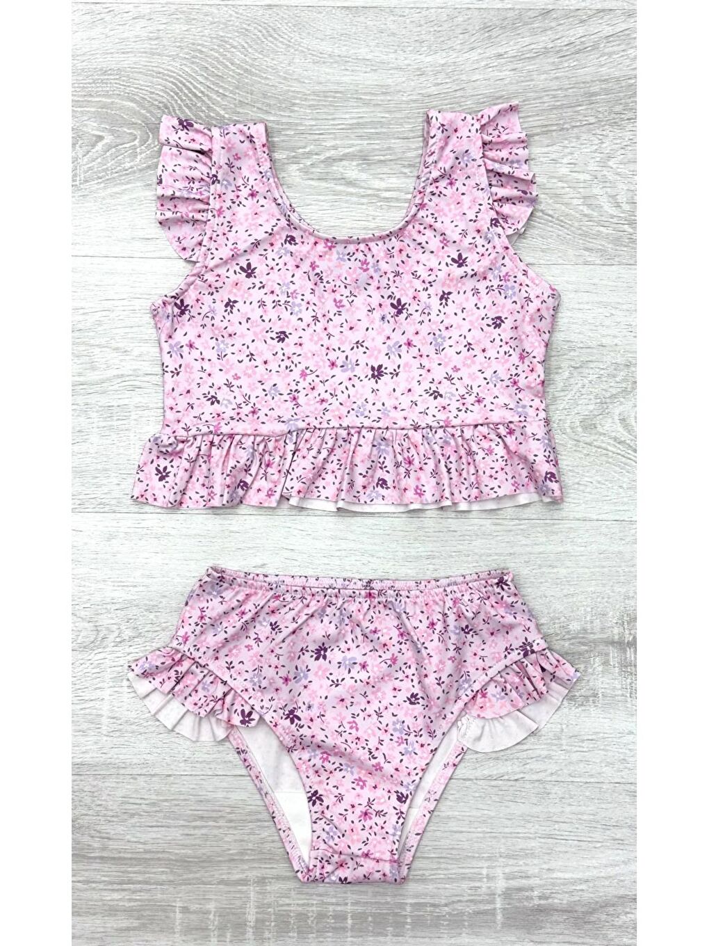 Pembe Kız Çocuk 2 li Bikini