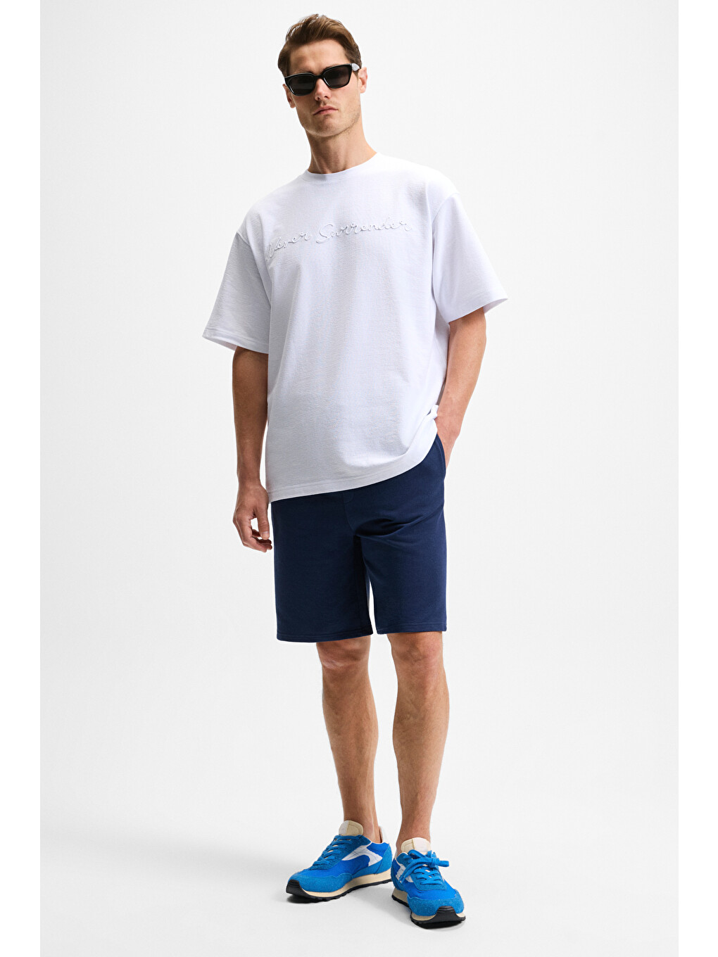 Lacivert KEPA Erkek Beli Lastikli Cepli Relaxed Fit LACİVERT Şort-3