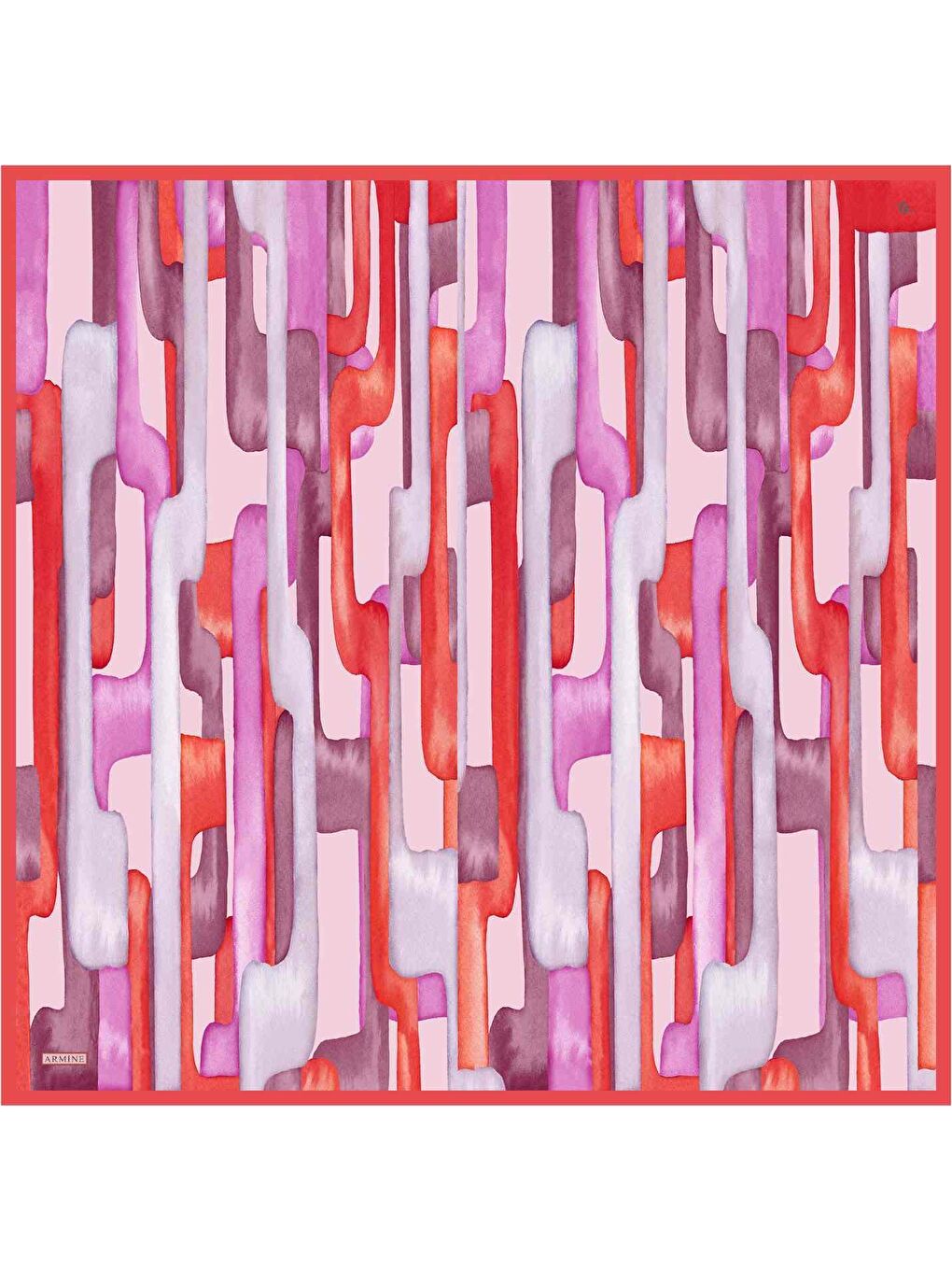 Pembe Çiçek Desenli Saf İpek Sura Eşarp 9306 53-3