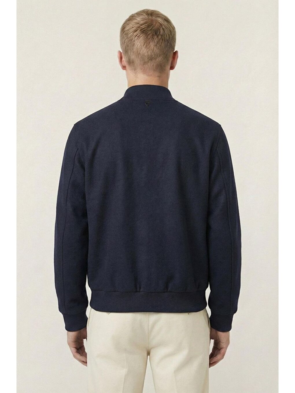 Giotelli Lacivert Regular Fit Yünlü Kolej Yaka Kaşe Erkek Mont-3