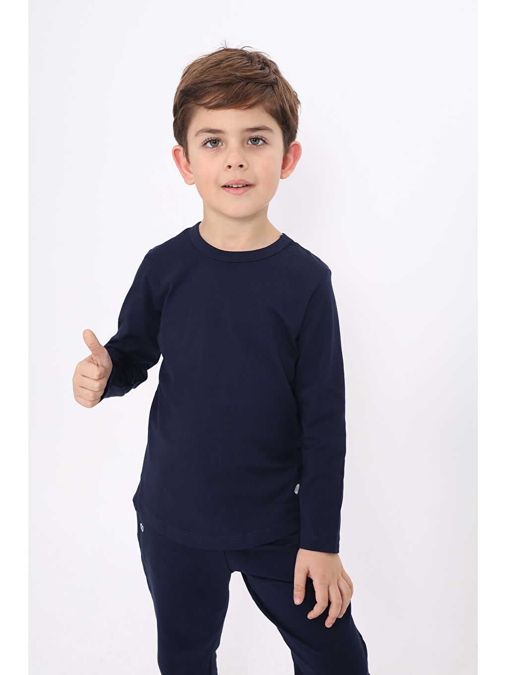 Lacivert Kız Çocuk Baskılı Tişört-3