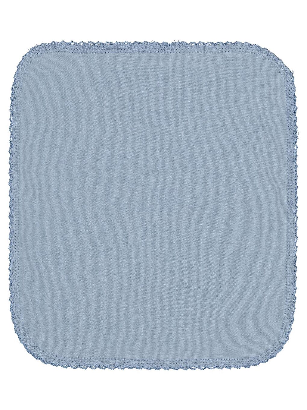 Baby Organik Pamuklu 4 Lü Bebe Agız Mendili - Mavi Standart-1