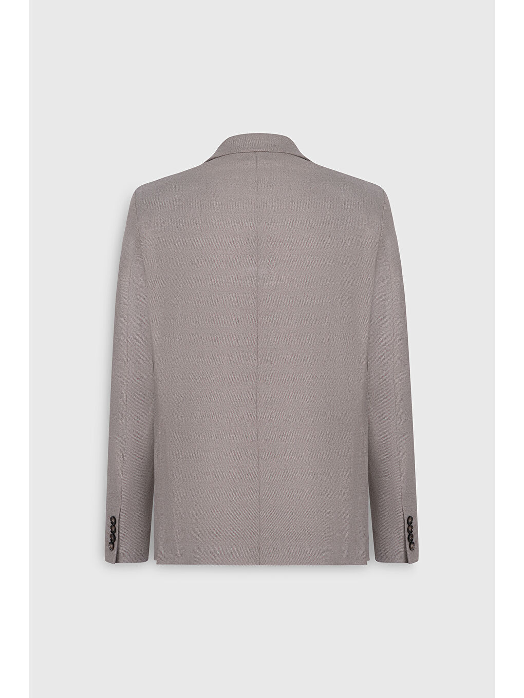 Bej Erkek Vizon Yünlü Slim Fit Dar Kesim Kırlangıç Yaka Kapak Cepli Blazer Ceket-1