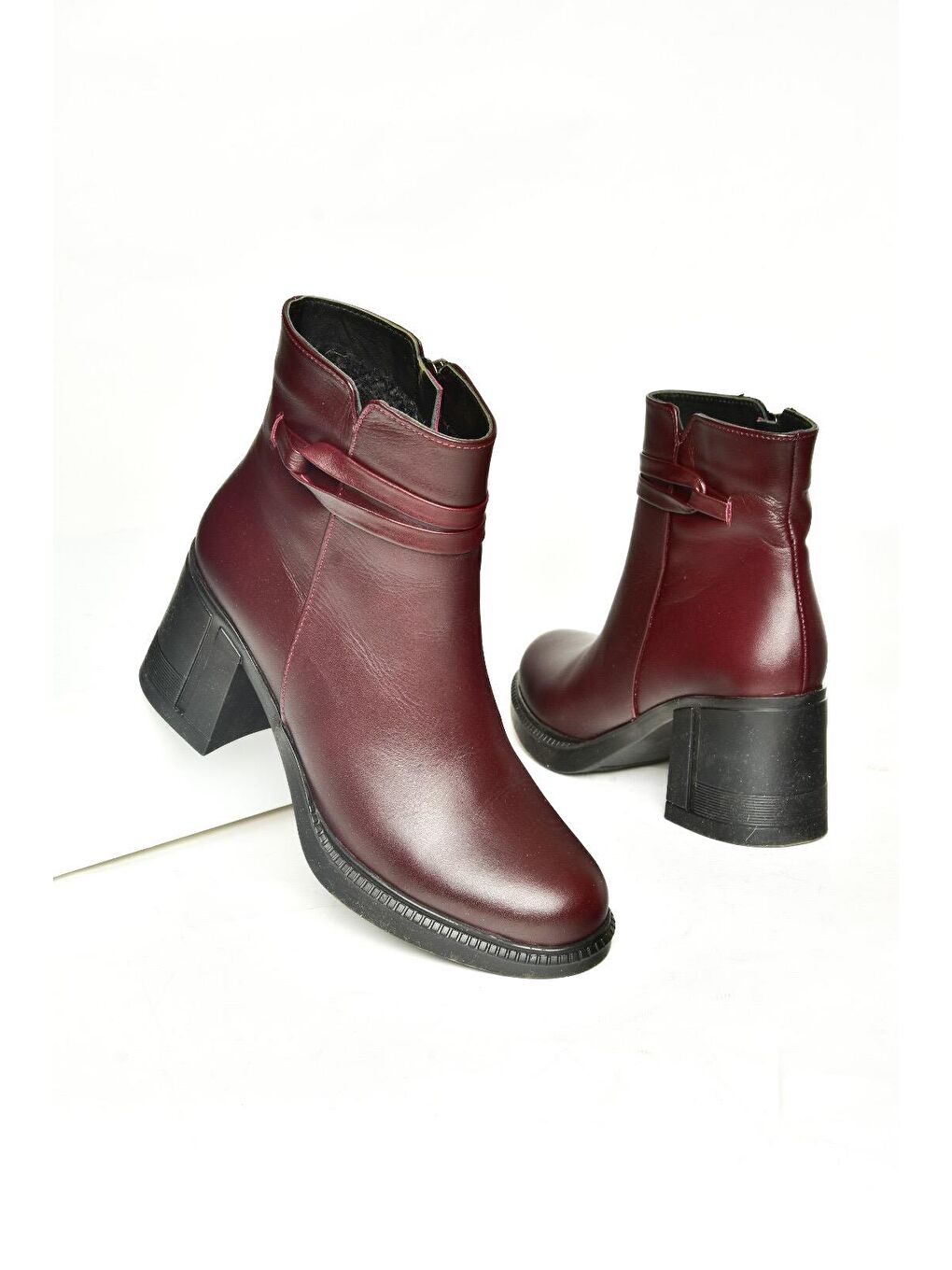 T6540352 Bordo Kadın Bot-2