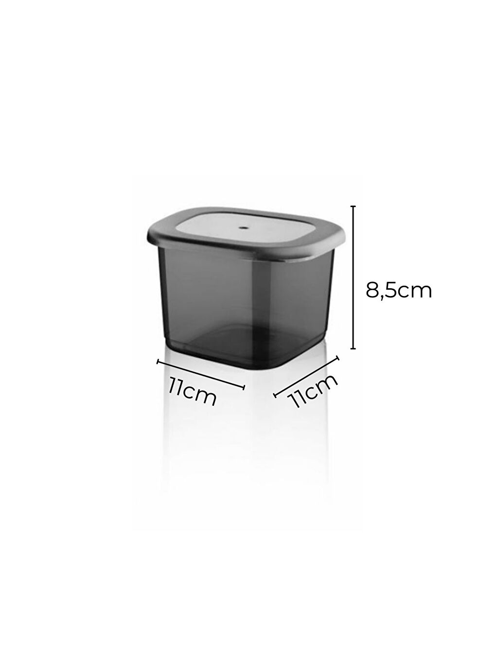 Etiketli 6'lı Antrasit Ekonomik Kırılmaz Saklama Kabı Seti 6x0,5 Lt.-1