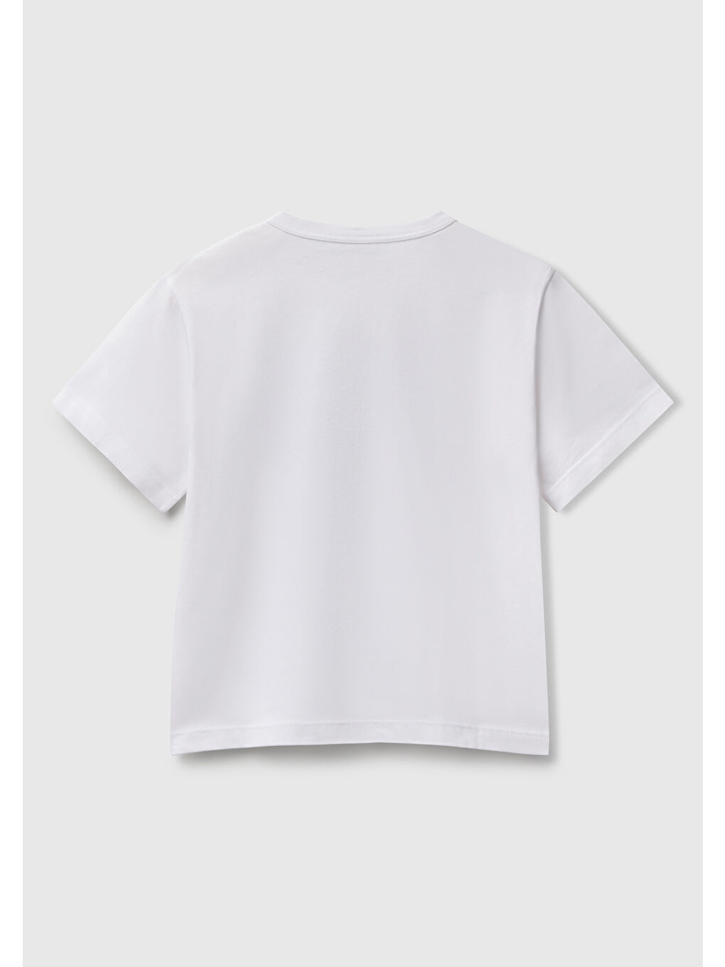 Erkek Çocuk Beyaz Grafik Baskılı Kısa Kollu T-Shirt-1