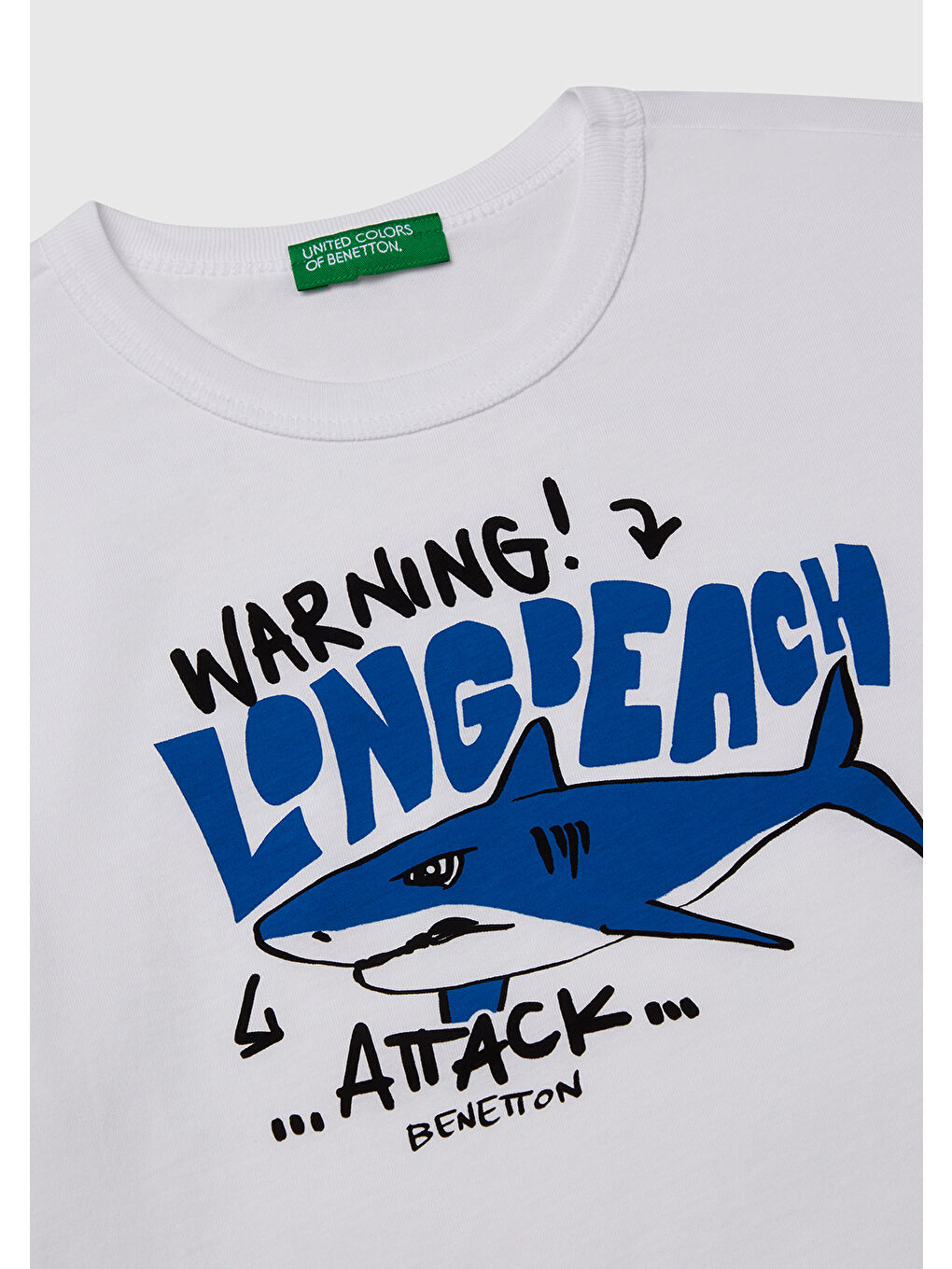 Erkek Çocuk Beyaz Grafik Baskılı Kısa Kollu T-Shirt-2