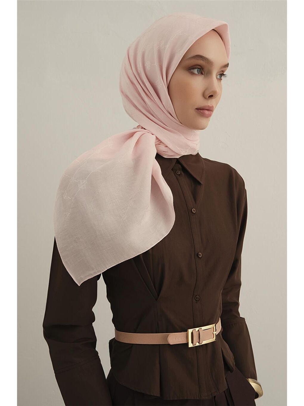 Pembe Lyocell Eşarp 4- 39-1