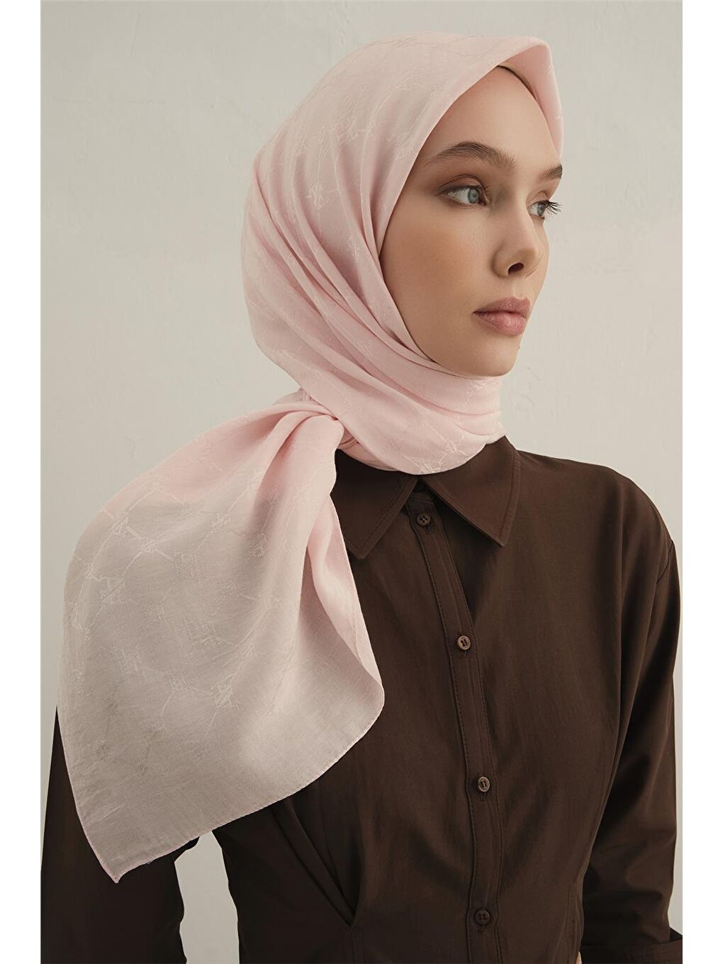 Pembe Lyocell Eşarp 4- 39-3