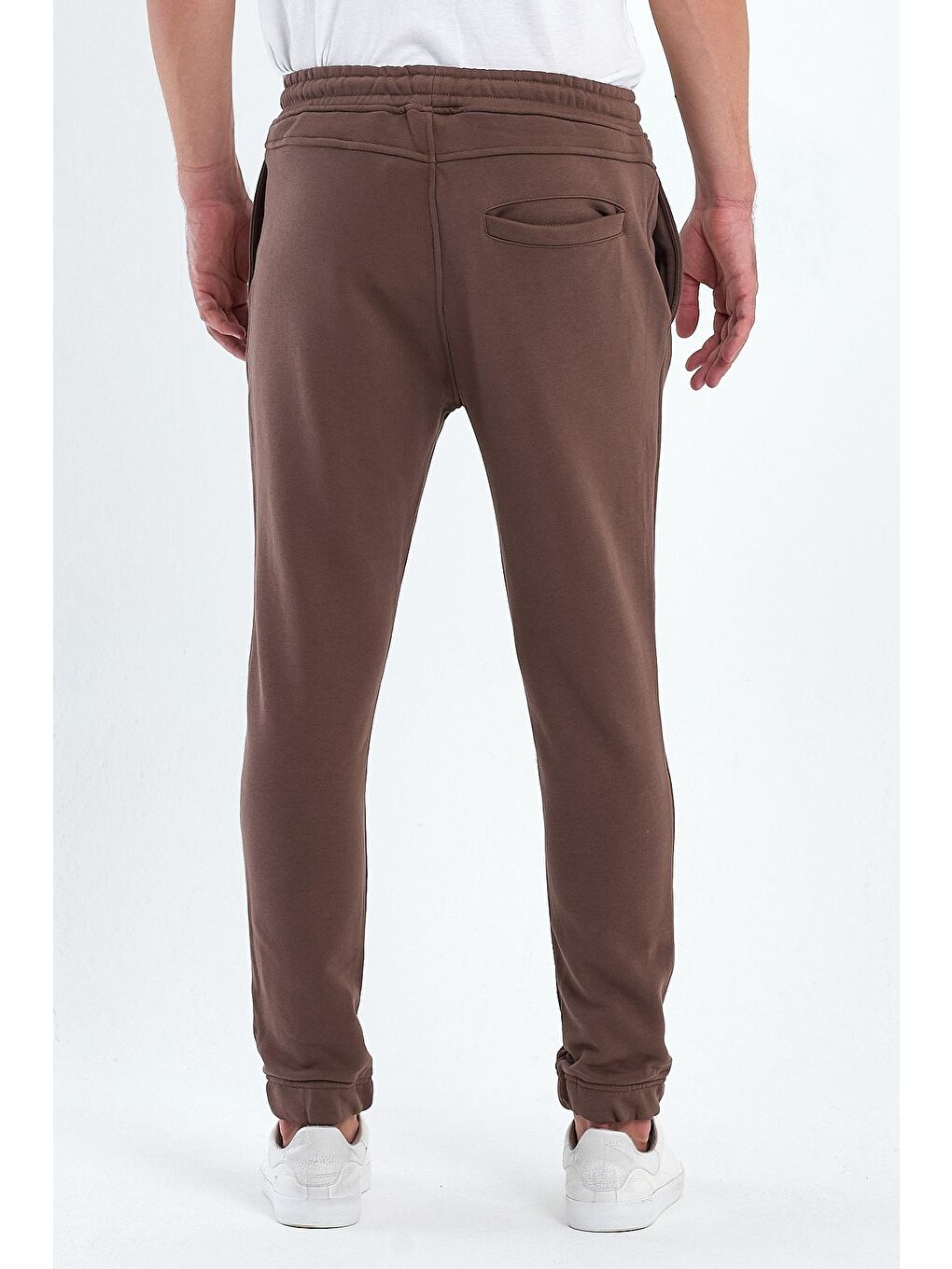 Kahverengi Lastikli Erkek Alt Eşofman-3