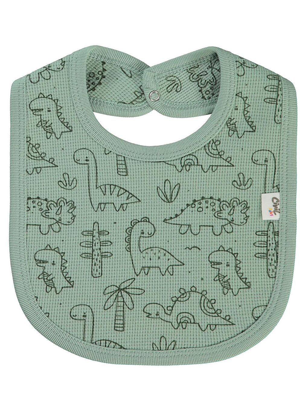 Baby Dinozor Empirme Mama Önlüğü - Haki Standart-2