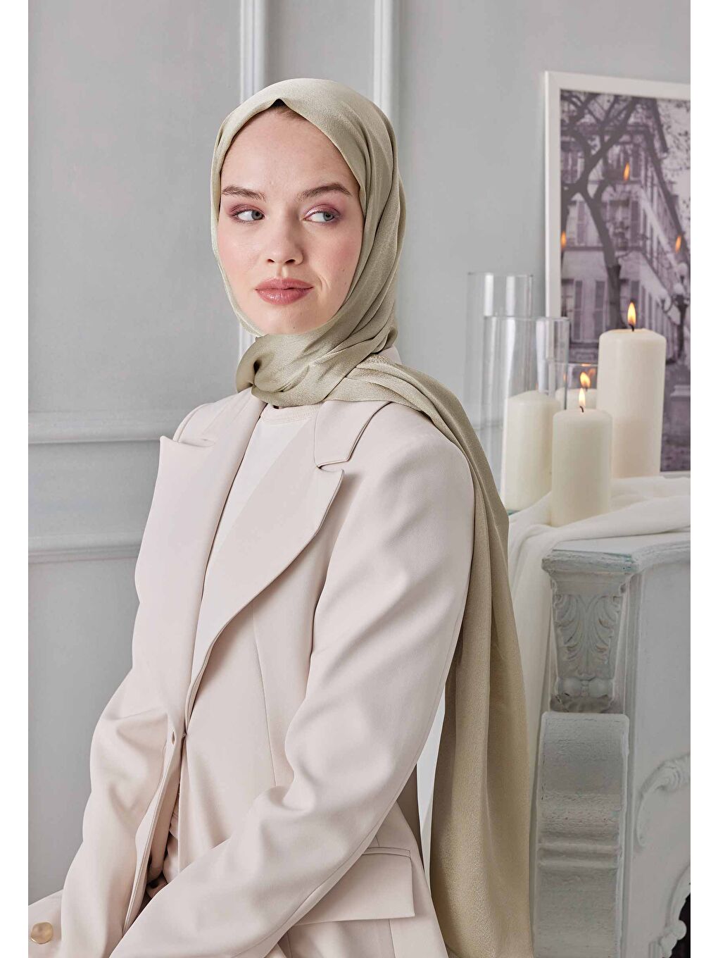 Janjanlı Şal Çağla Yeşili-1