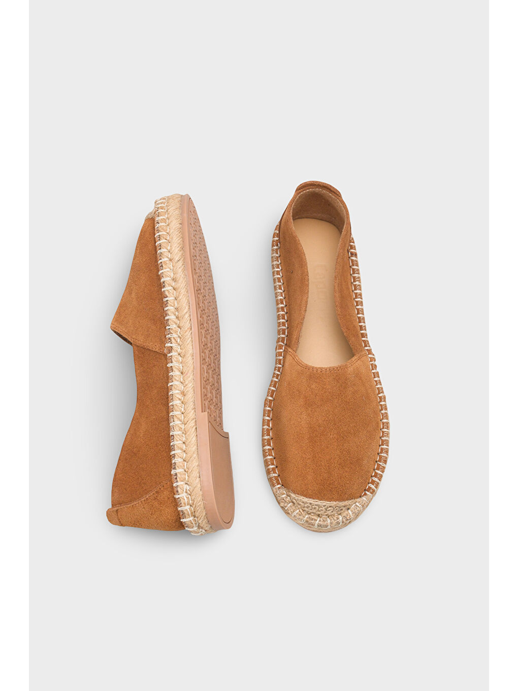 Kahverengi Laurie Hakiki Deri Süet Kadın Espadril-3