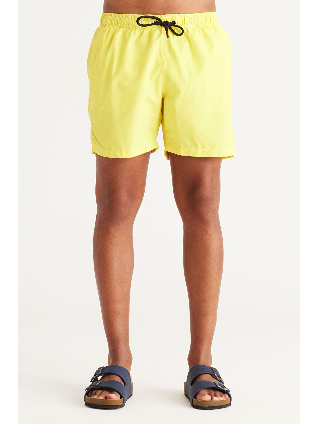 Erkek Sarı Normal Kesim Cepli Hızlı Kuruyan Deniz Şortu-3