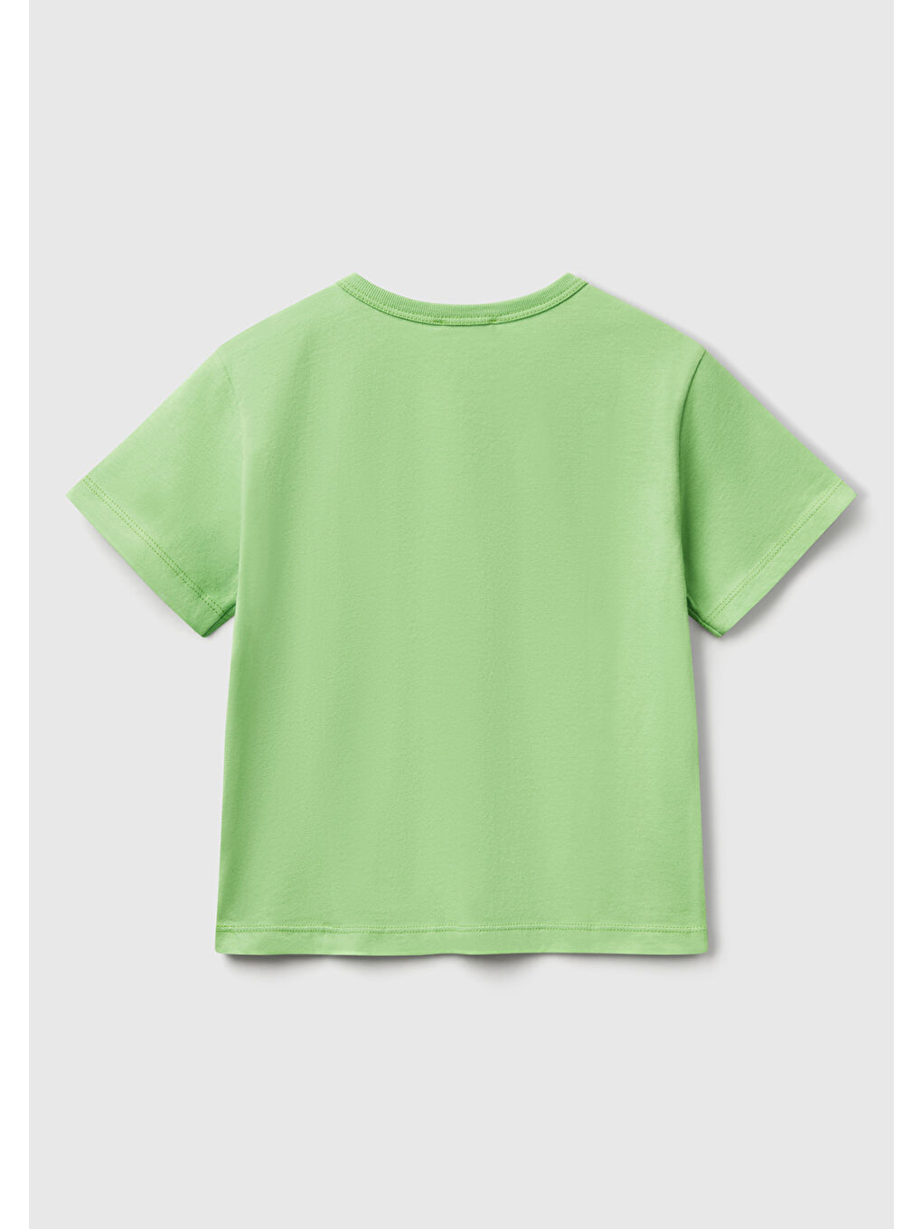 Erkek Çocuk Fıstık Yeşili Grafik Baskılı Kısa Kollu T-Shirt-1