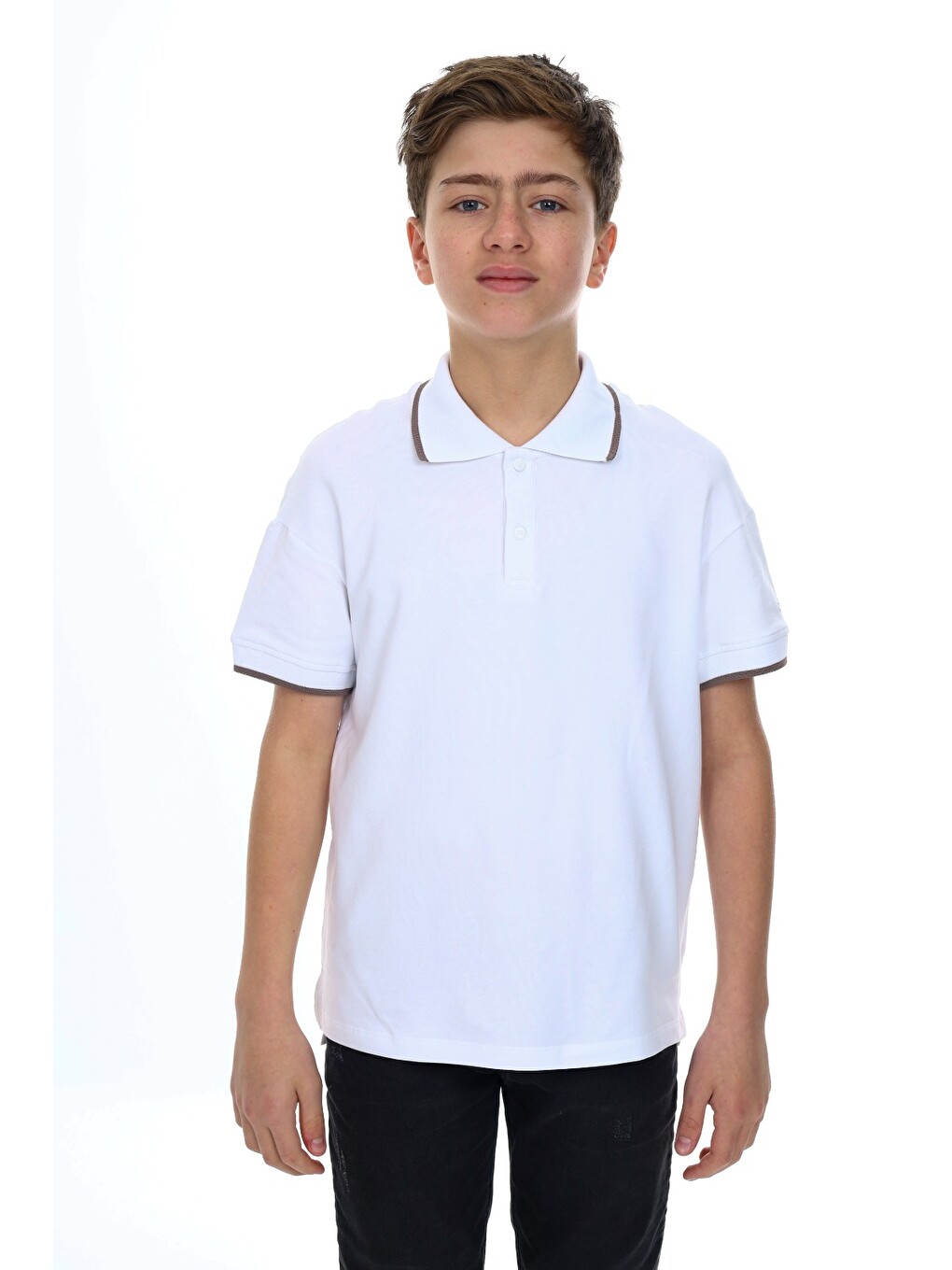 Beyaz Erkek Çocuk Baskılı Tişört