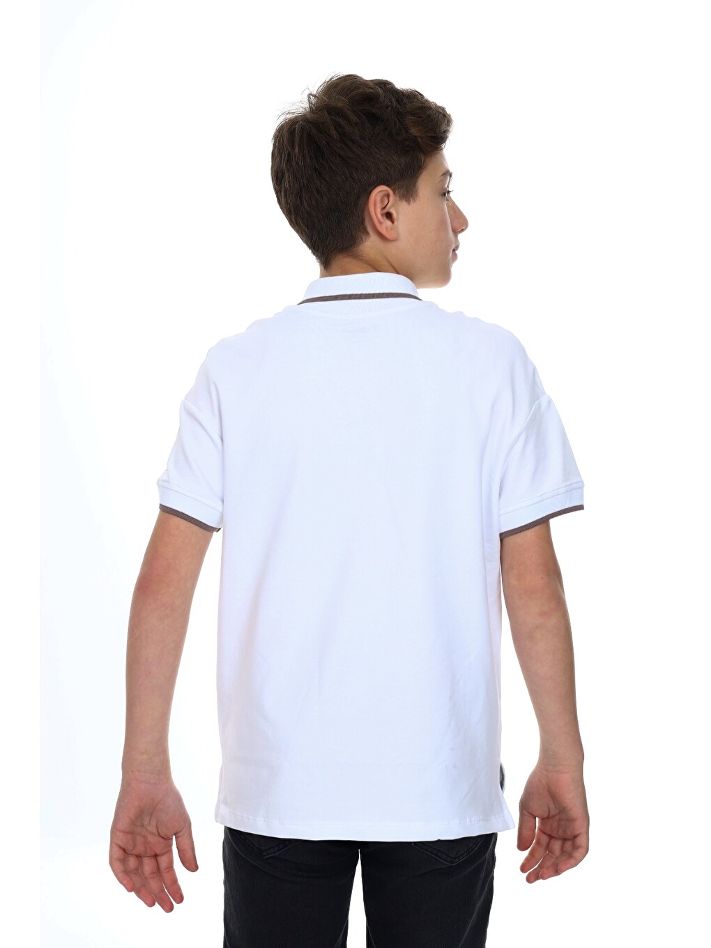 Beyaz Erkek Çocuk Baskılı Tişört-2