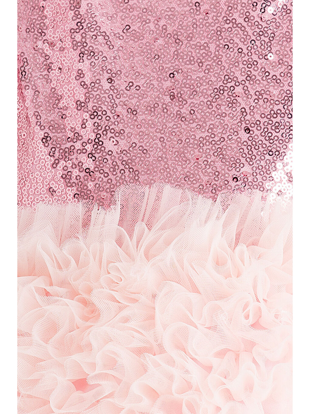 Pembe Luna Summer Kabarık Tüllü Tütülü Payetli Kız Çocuk Elbise-2