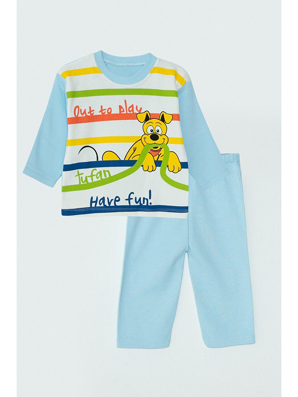Mavi 2'li Bebek Pijama Takımı-2