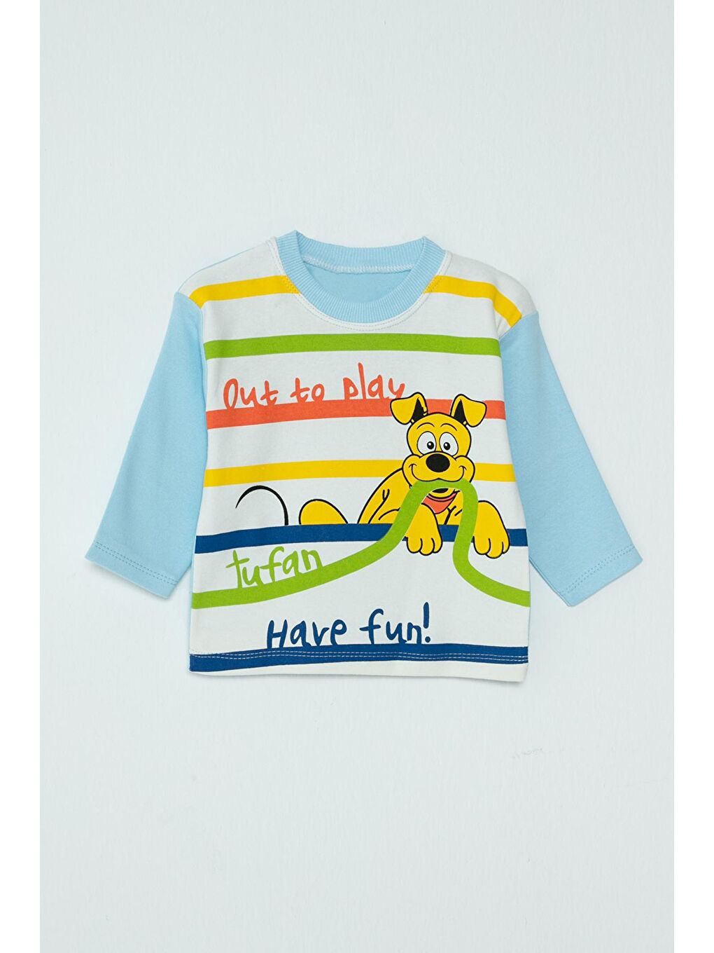 Mavi 2'li Bebek Pijama Takımı-4