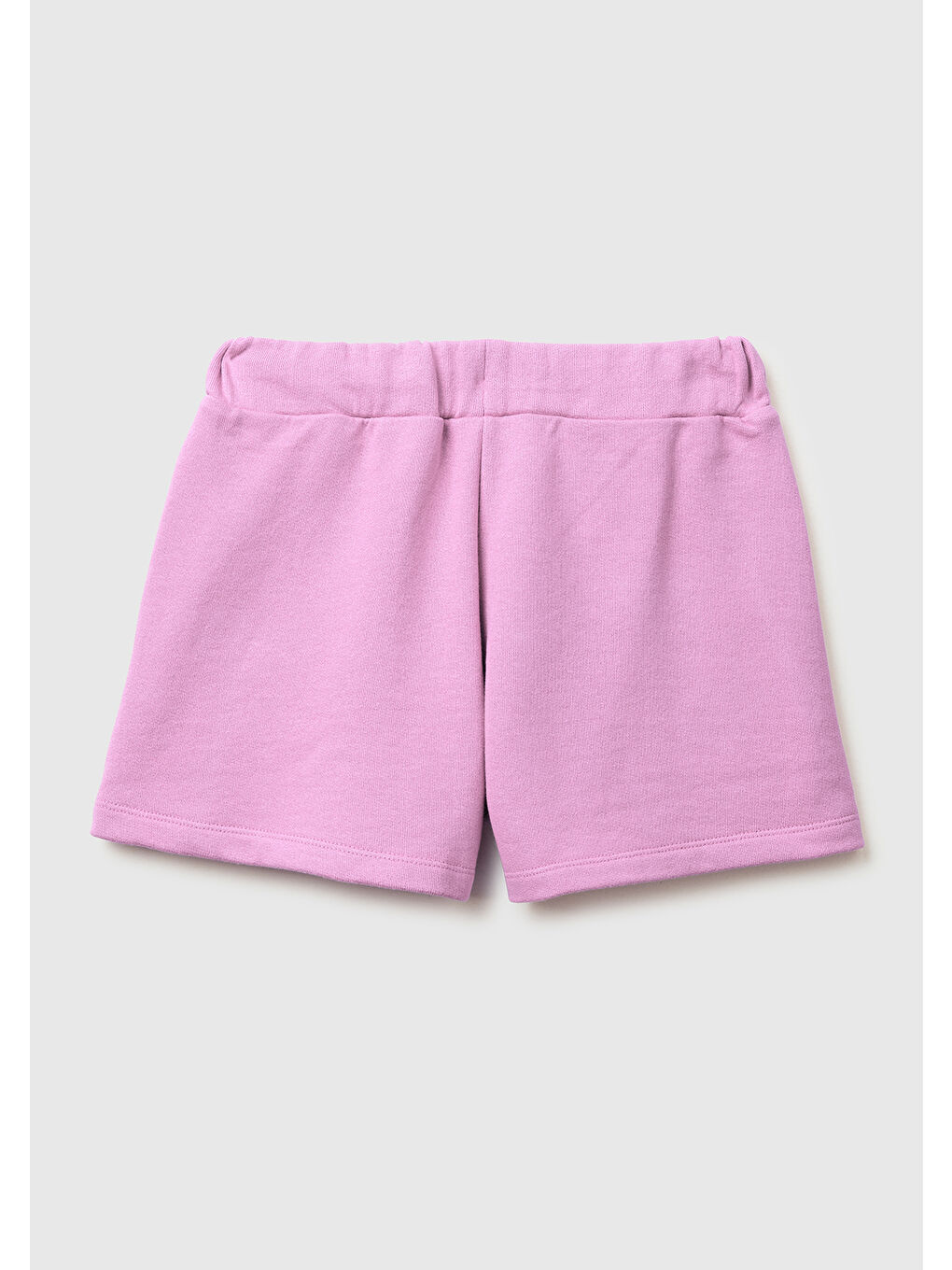 Kız Çocuk Pembe Beli Büzgülü İpli Cepli Logo İşlemeli Şort-1