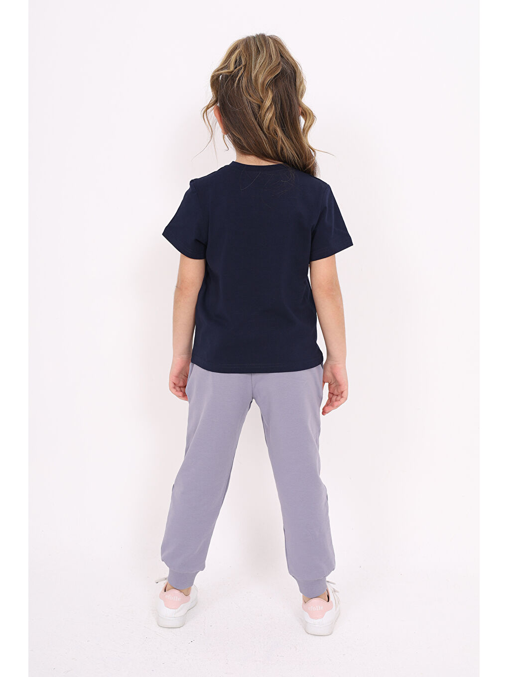 Lacivert Unisex Çocuk Baskılı Tişört-3