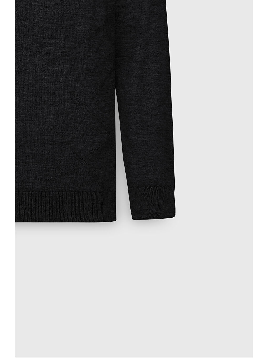 Erkek Siyah Sıcak Tutan Standart Fit Normal Kesim Tam Balıkçı Yaka Jakarlı Yünlü Triko Kazak-8