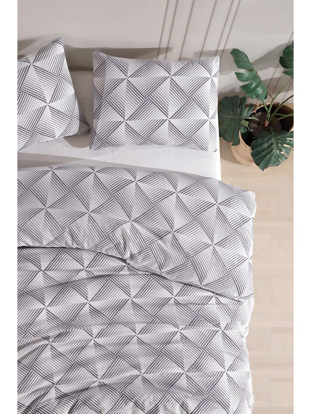 Beyaz Pamuklu Çift Kişilik Nevresim Seti | Nevresim Ve Yastık Kılıfı | ÇARŞAFSIZ-3