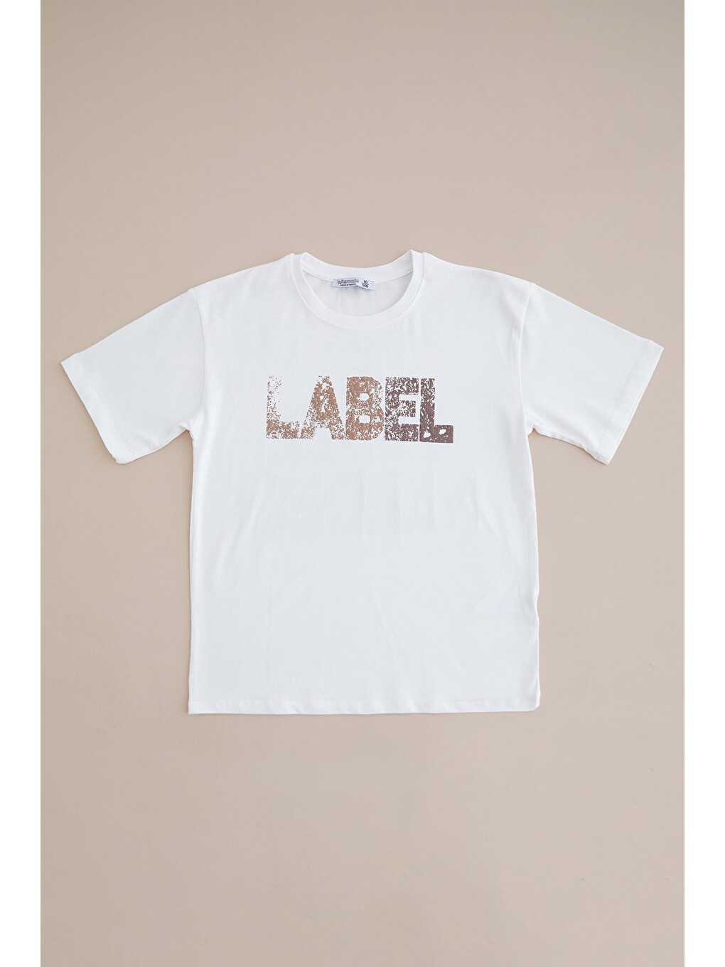 Ekru No Label Neded Baskılı Erkek Çocuk Tişört