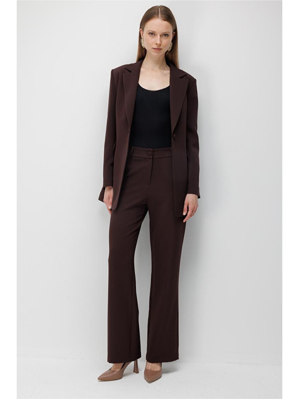 Lacivert Basic Double Klasik Kahve Pantolon-1
