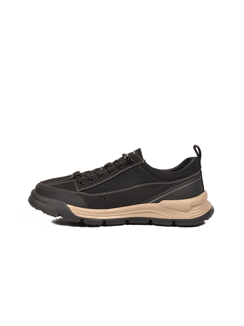 Siyah Nefes Alan Memory Foam Erkek Günlük Spor Ayakkabı Hafif Fileli Sneaker E332 M-1