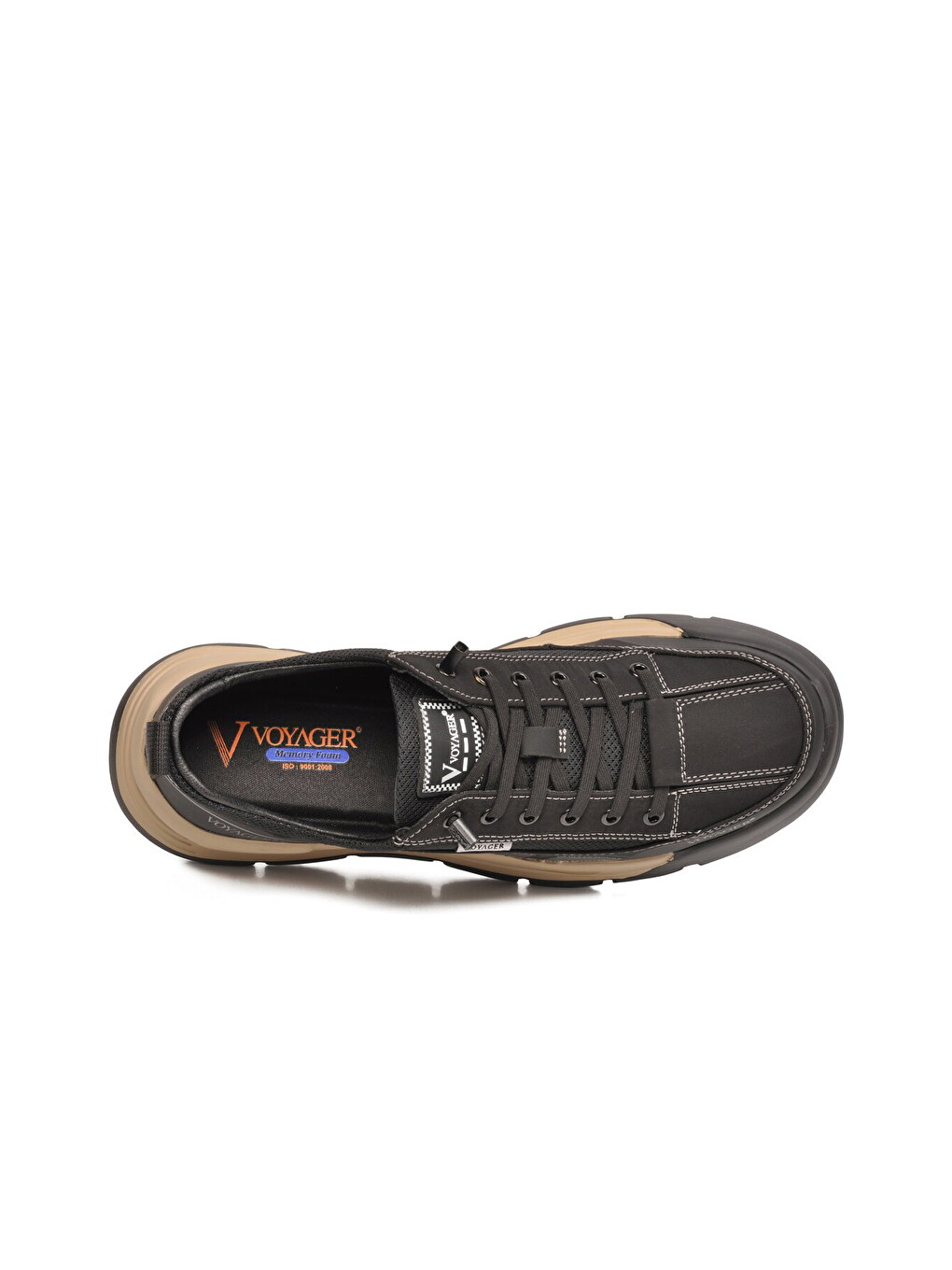 Siyah Nefes Alan Memory Foam Erkek Günlük Spor Ayakkabı Hafif Fileli Sneaker E332 M-2