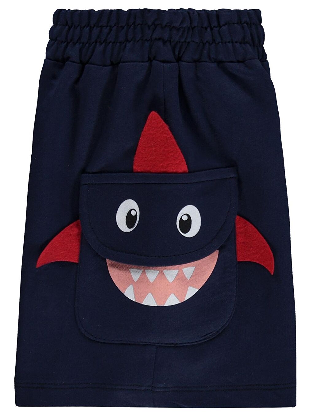 Boys Köpekbalığı Nakışlı 2-5 Yaş Şort - Lacivert-2