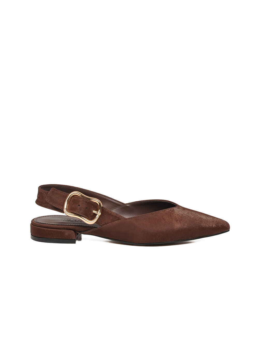 Kahverengi Kahve Hafif Kemerli Kadın Babet Ayakkabı 312552 Z-1