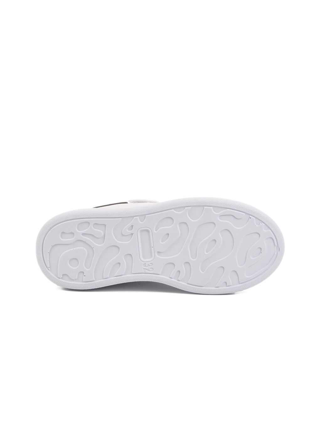 Beyaz Siyah Cırtlı Bağcıklı Erkek Çocuk Spor Ayakkabı 160 F-4