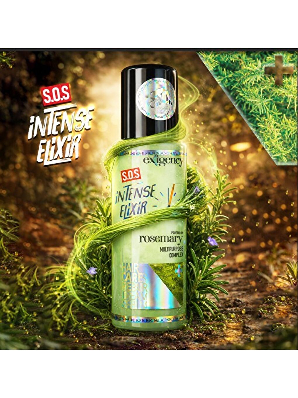 Exigency Durulamasız Biberiye Yağlı Acil Bakım & Onarım Saç Krem Serum  100ml-7