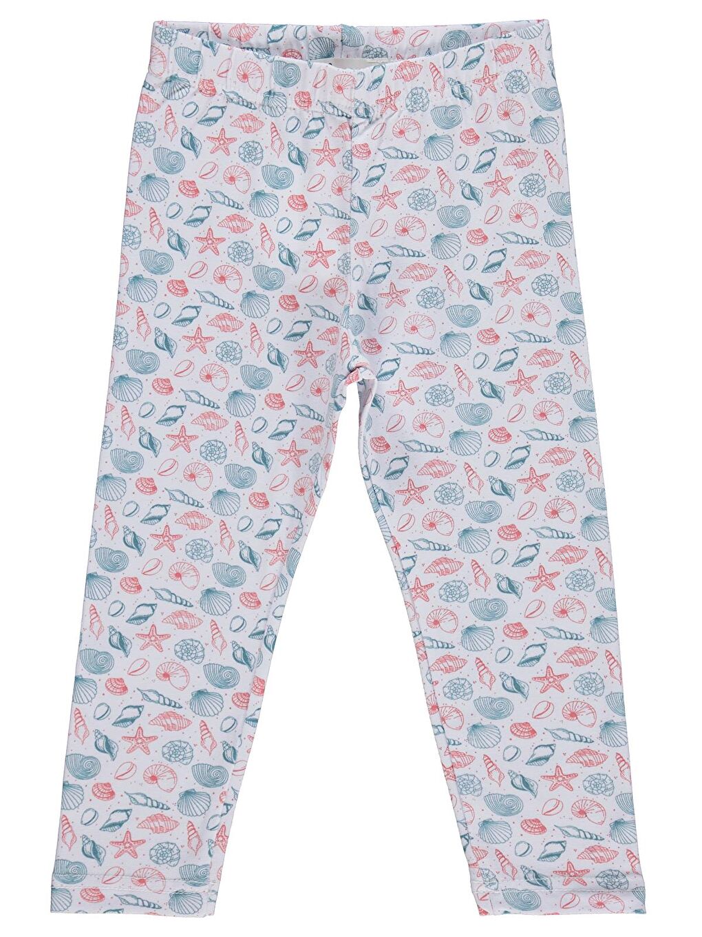 Girls Deniz Kabuğu Desenli 2-5 Yaş Tayt Km - Kırık Beyaz