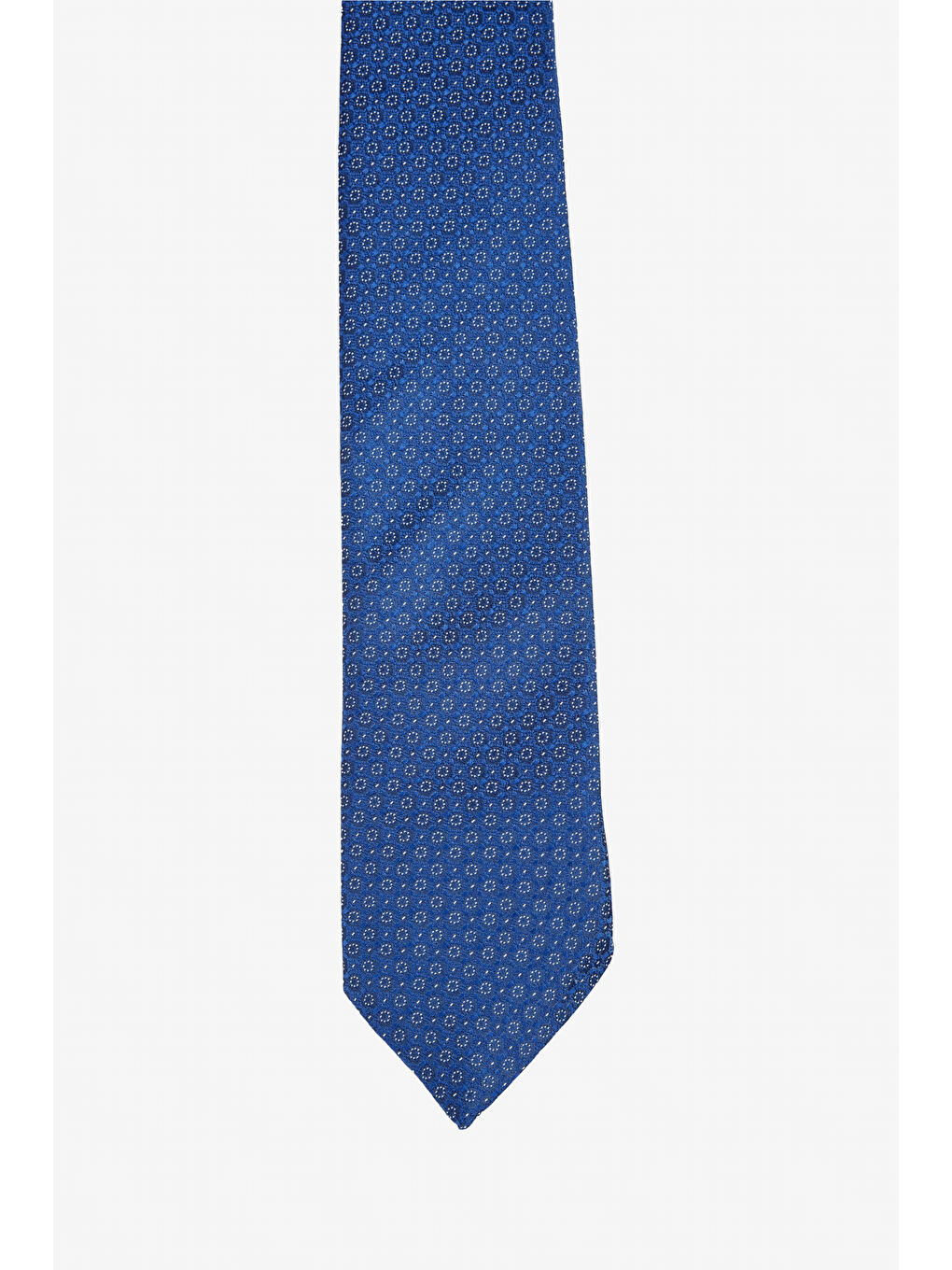 Erkek Lacivert-Gri Desenli Kravat-1