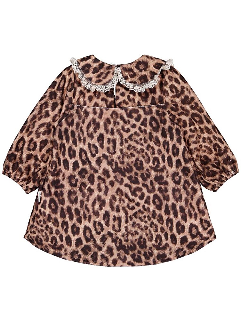 Kahverengi Baby Leopar Desen 6-18 Ay Elbise