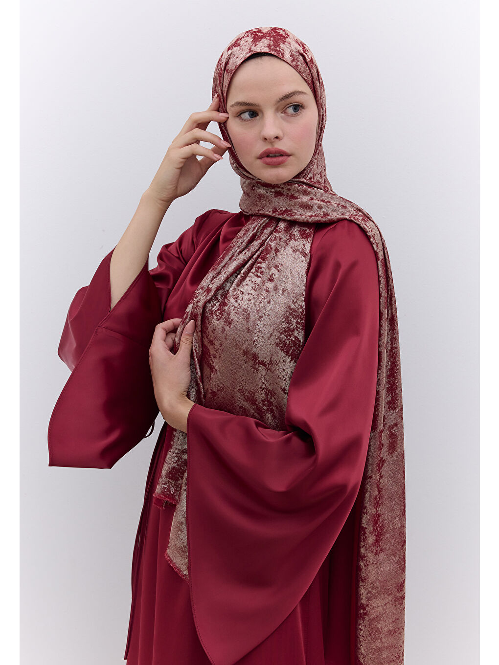 Luxury Shine Şal Kırmızı