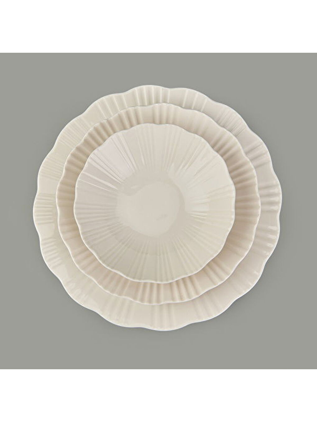 Ekru Kitchen 24 Parça İnci Porselen Yemek Takımı - Krem-1