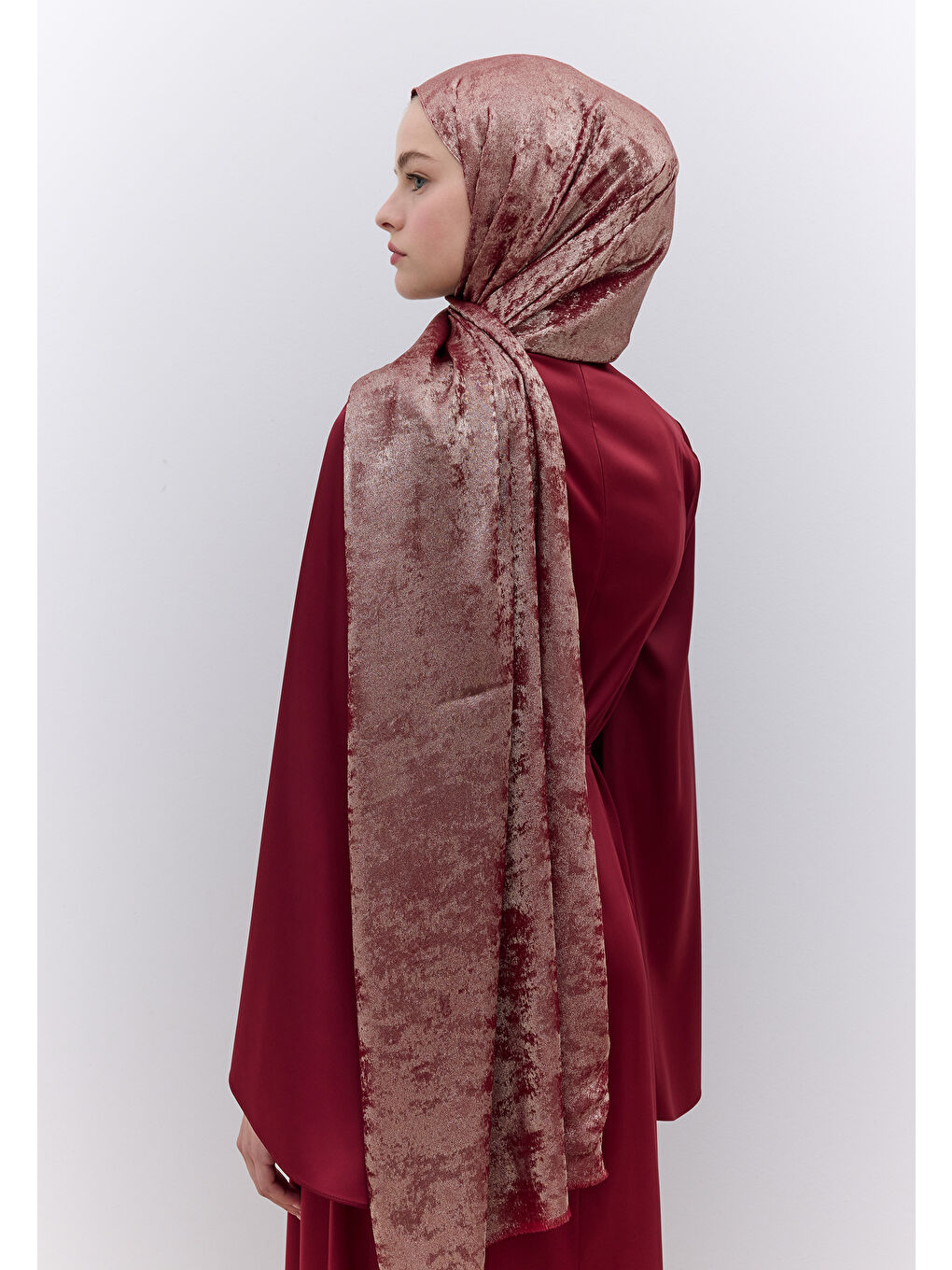 Luxury Shine Şal Kırmızı-3