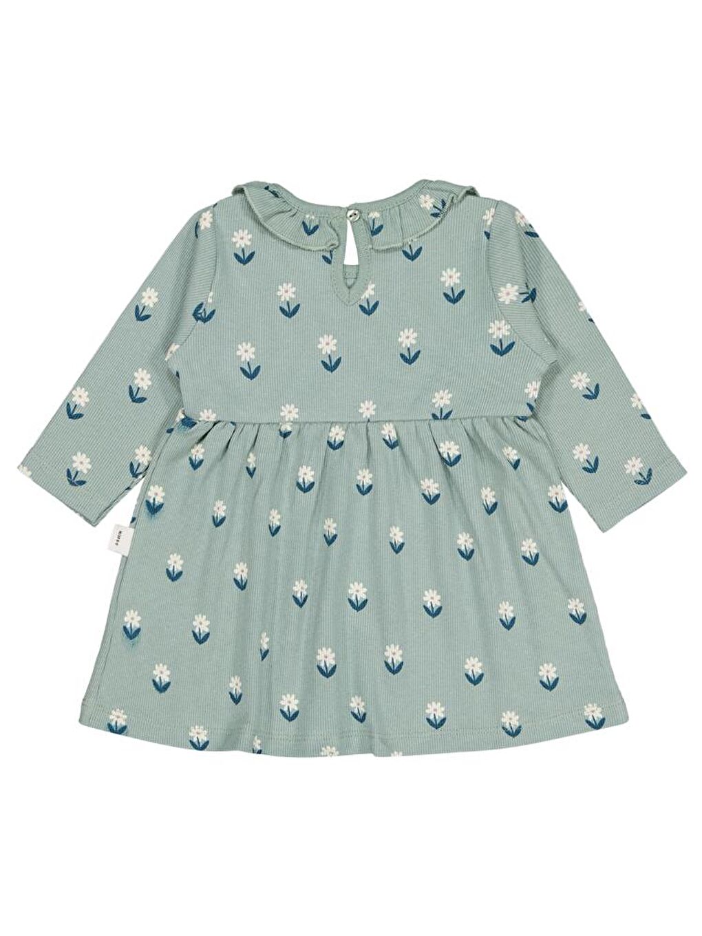 Yeşil Baby Çiçek Baskılı 6-18 Ay Elbise-1