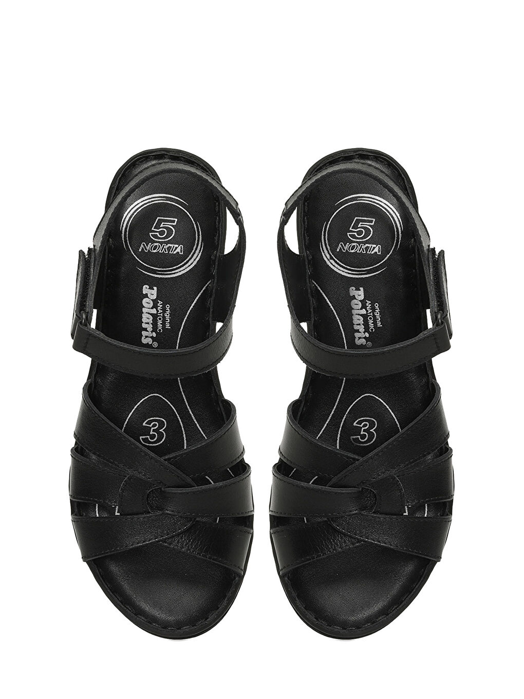 161886.Z5FX Siyah Kadın Comfort Sandalet-3