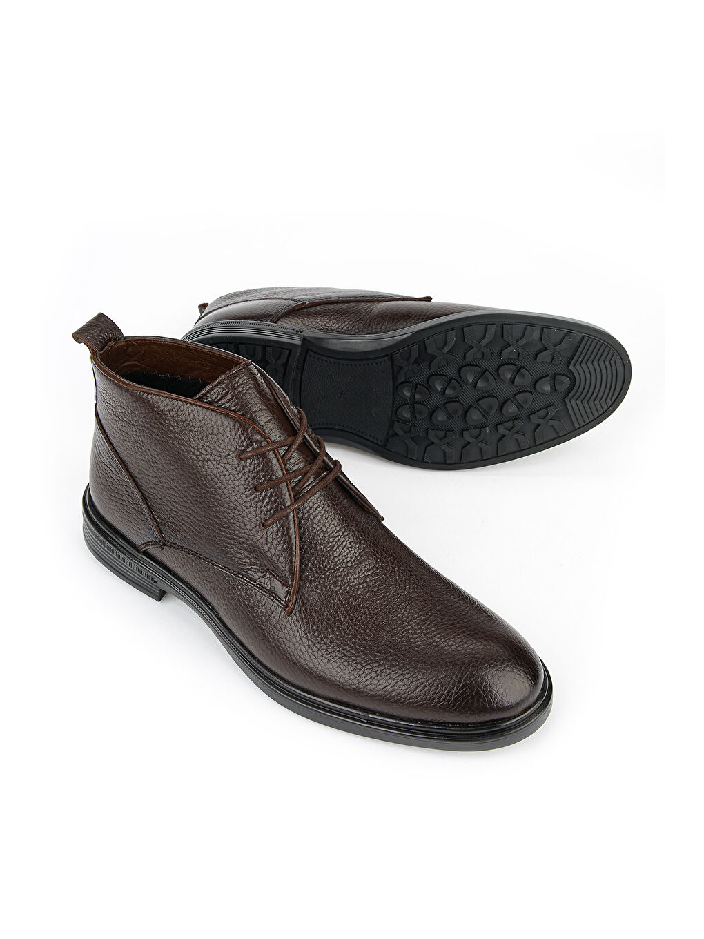 Kahverengi Erkek Hakiki Deri Bot 1531007Z8256 Kahve-3